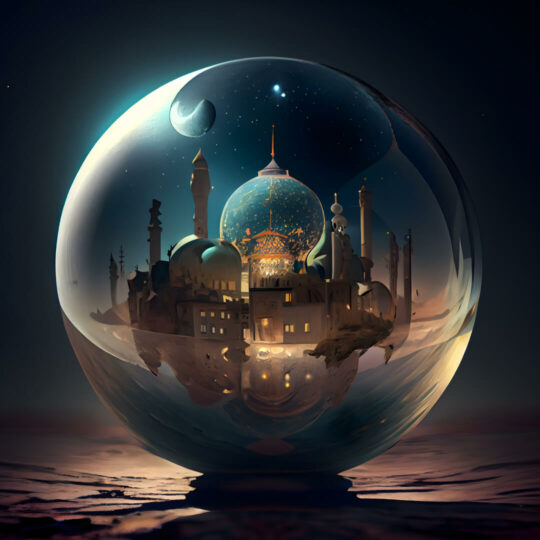 Glass Ball in Desert